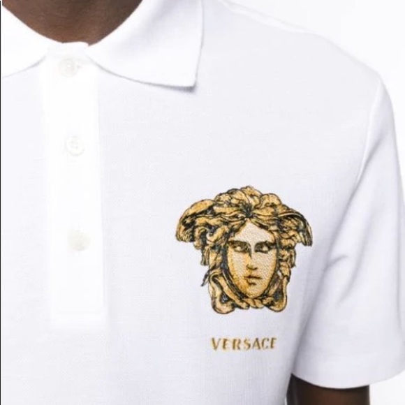 Versace Medusa Pique Polo: NWOT - Picture 6 of 12